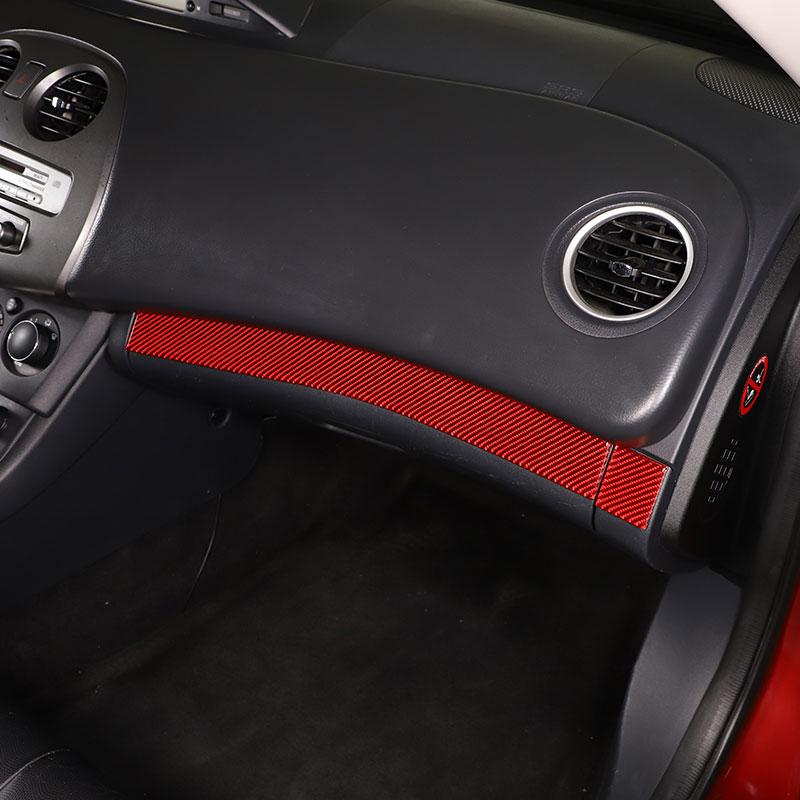 For Mitsubishi Eclipse 2006-2011 Soft Carbon Fibr Car Co-pilot Storage Compartment Panel Cover Trim Sticker Car