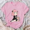 Cute Funny Anya Forger Graphic Printed T Shirt Women Fashion Casual Anime Harajuku Short Sleeves Tees