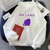 Худи с длинным рукавом для мужчин/женщин Oh Lawd He Treading с принтом букв, мультяшные смешные графические толстовки