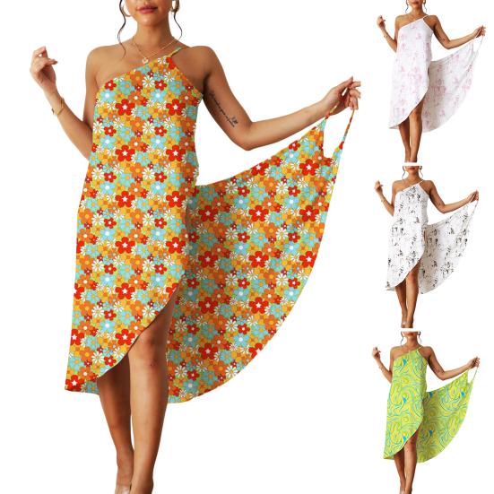 Быстросохнущий стильный солнцезащитный женский купальник без рукавов, пляжное платье