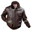 Noora Мужская куртка BOMBER Brown NAVY FLIGHT из натуральной овечьей кожи
