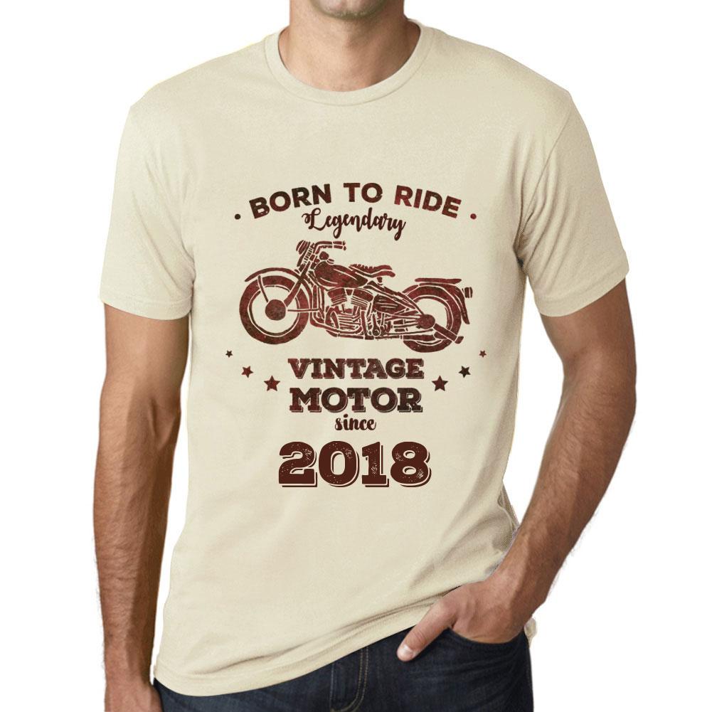 Men's Vintage Tee Shirt Graphic T Shirt Easy Rider Since 2018 Natural