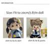 JK Uniform Preppy Cotton Doll‘s Clothes Plush Stuffed Cotton Doll Outfit Dress  Birthday Gift