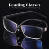 Металлические очки для чтения, мужские, высококачественные полукадровые очки с диоптриями, деловые мужские очки для дальнозоркости +1,0 +1,5 +2,0 +2,5 +4,0