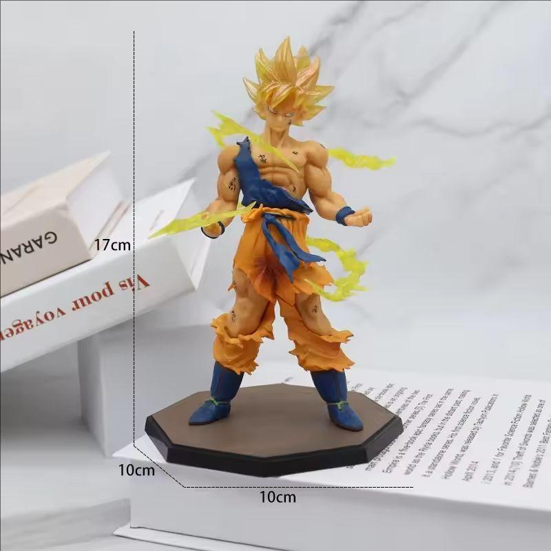 @Dragon Ball Z Son Goku Anime Figure Battle Damage Shockwave Manga Statue Pvc Action Figurine Collectible Model Doll Toys Gift
