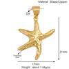 Marine Organism Sea Horse Turtle Fish Conch Shell Starfish Charm Pendant,Real 8K Gold Plated Zircon Jewelry Finding Supplies S05