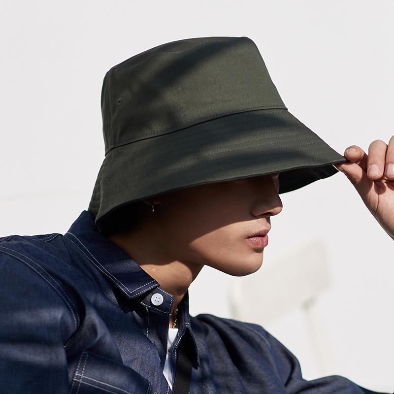 High Quality Soft Cotton Large Fishing Sun Cap Women Beach Bucket Hat Dad Wide Brim Boonie Cap Big Head Men Oversize Panama Hats
