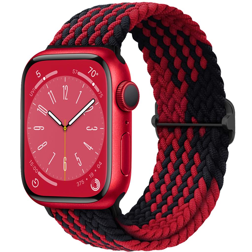 Плетеный Solo Loop для Apple Watch ремешок 44мм 40мм 49мм 45мм 41мм 46мм Эластичный браслет iWatch series 8 3 se 6 Ultra 2 9 10 ремешки