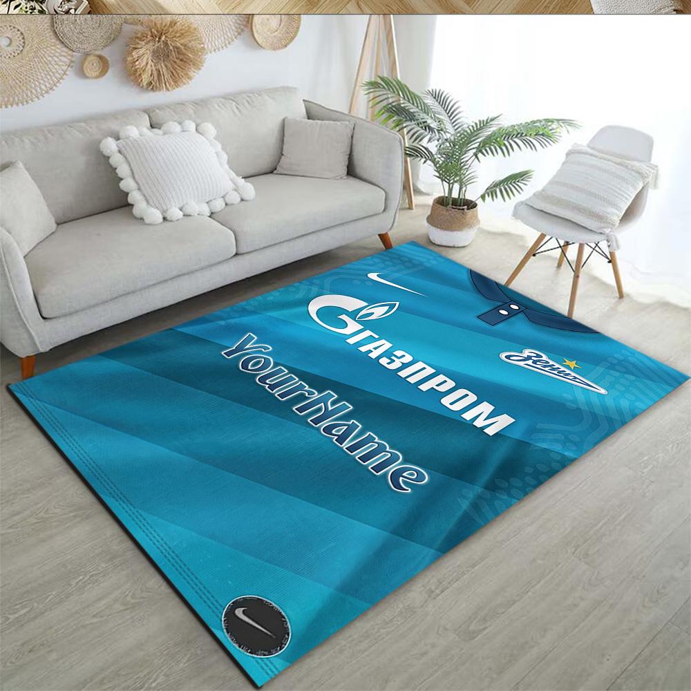 Fc Zenit Saint‑petersburg Customizable Name Floor Rug Office Rug Perfect for Decorate room Playrooms Hallway Dormitory Anti-slip Rug Anime Office Deco