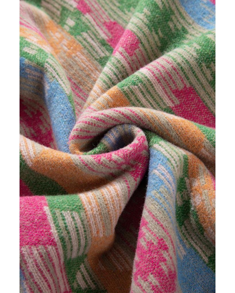 Azura Exchange Pink Plus Size Aztec Printed Flap Pocket Shacket