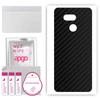apgo Protective Skin Sticker for the back compatible with HTC Desire 12s, Wrap Film, Foil, Vinyl - Pattern Carbon Black