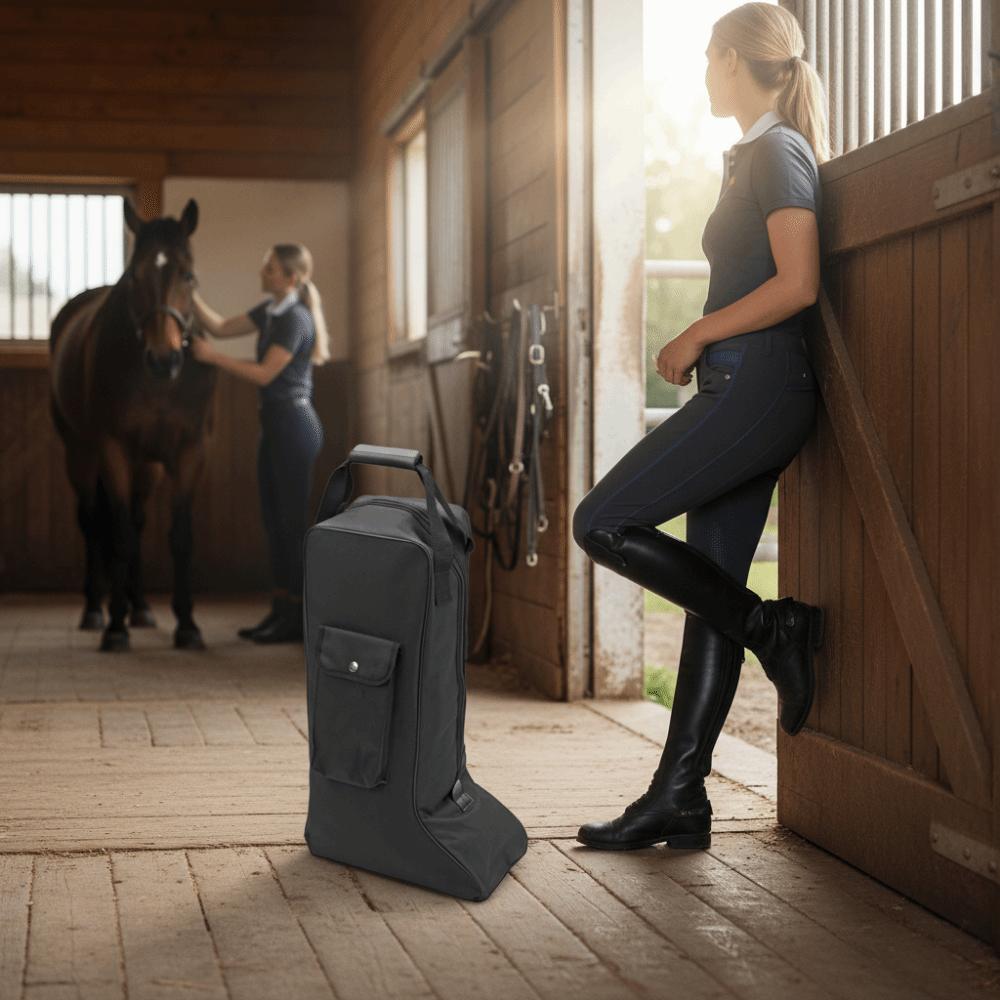 600D Riding Boot Bag Dust Proof Equestrian Boot Bag Long Boots Bag Outdoor Activities
