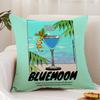 Classic Art Mojito Cocktail Cushion Cover Premium Comfort Reversible Pillow Cover - Dual - Use Design for Home & Car