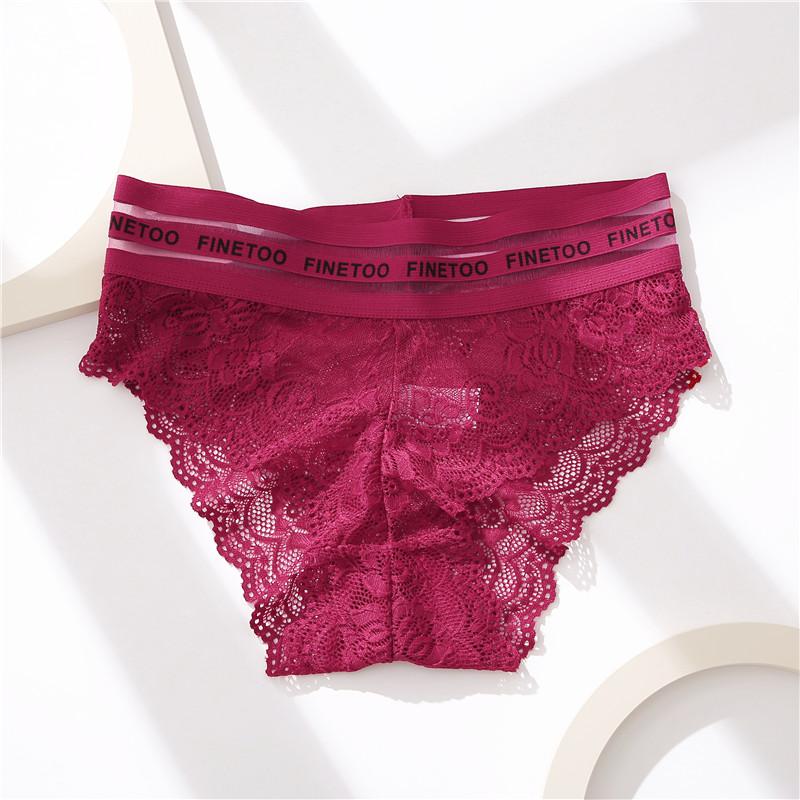 1PC/Set L-XXL Floral Lace Women Panties High Waist Sexy Lace Underwear Woman Letter Lingerie Female Seamless Briefs