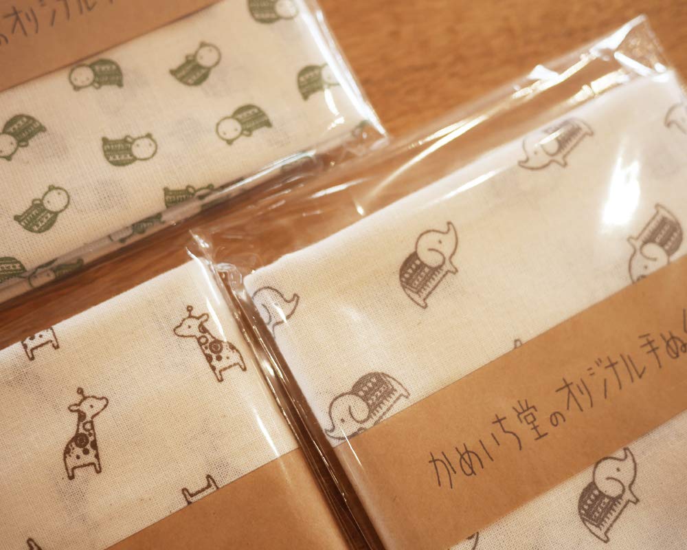 Kameichido TAJIMA Design Оригинальные Простые и Деликатные Линии Слона Сделано в Японии Хлопковая Салфетка Японские Товары "Тенугуи" (Памятник) - Черепаха,