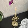Single Head French Bow Candlestick Wrought Iron Wedding Candle Stand  Window Display