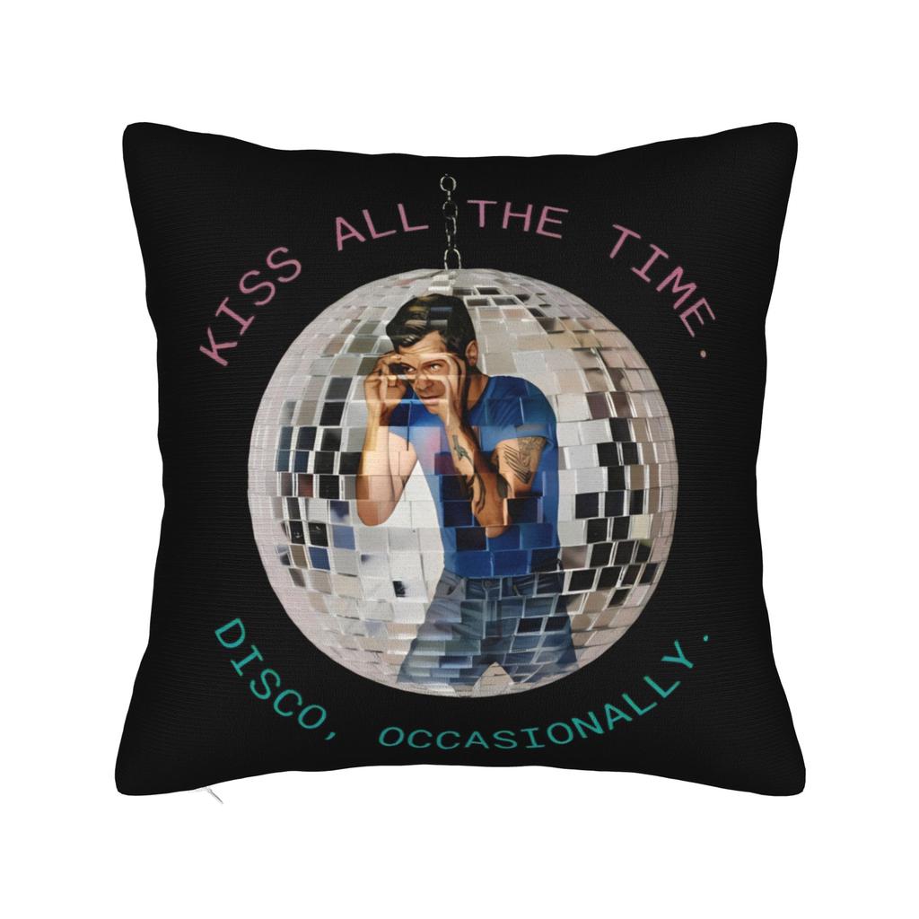 Harrys Styles Kiss All The Time Disco Occasionally Pillowcase Soft Fabric Cushion Cover Decorations Cat Pillow Case Cover Car
