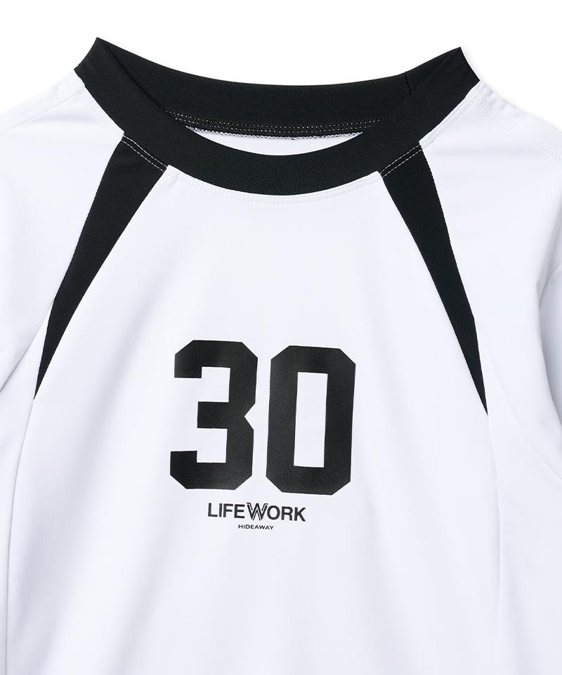 Женская футболка с защитой от солнца LIFEWORK Wave с номерами