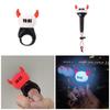 Удобный мини светодиодный брелок-кольцо, аксессуар с несколькими режимами мигания для концертов и ежедневного украшения ключей