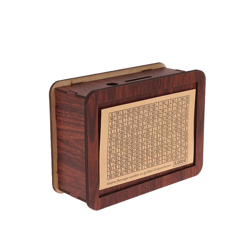 1 Набор Деревянная Копилка Контейнер для Денег Коробка для Денег для Накопления Наличных Кейс для Сокровищ Монет 1000/5000/10000 Евро