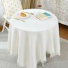 French Cotton Linen Tablecloth, Round Tablecloth, Light Luxury, Simple Style, Tea Table Cloth, 90Cm