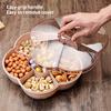 Double Layer Plastic Candy Fruit Snack Storage Box Tray Pink
