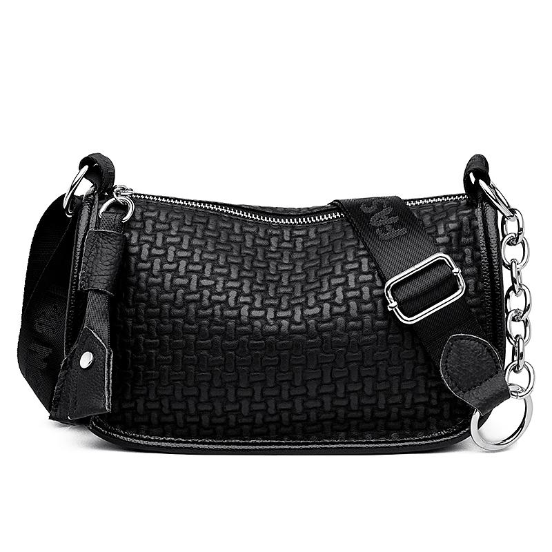 Monochromatic Leather Shoulder Bag for Women Crossbody Feminine Messenger Tote High Quality Luxury Designer