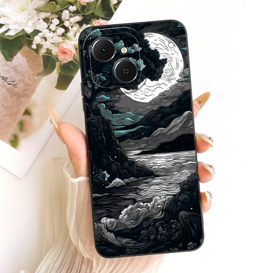 For Tecno Spark 40C 40 KM5 KM4k Fashion Dusk Beach Painting Phone Case For Tecno Spark40C Spark40 4G Soft Silicone Cover Bumpers