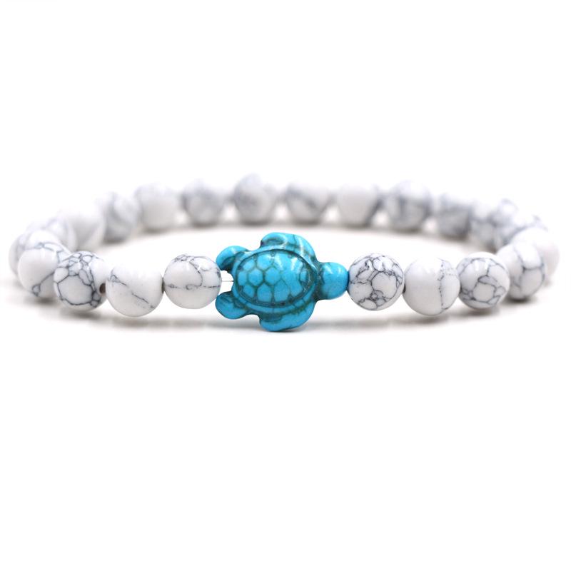 Браслеты из натурального камня Blue Turtle и Green Geometric - унисекс и в индивидуальной упаковке