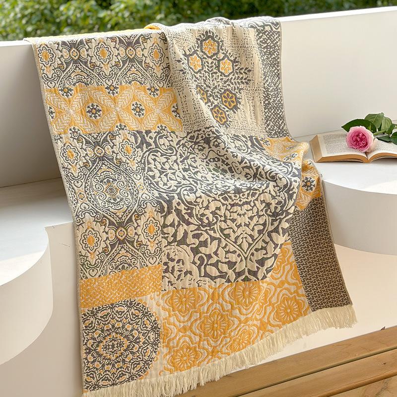 1 шт 73 X 150 см чистое хлопковое марлевое банное полотенце быстросохнущее мягкое большое банное полотенце с кисточками пляжное полотенце для женщин