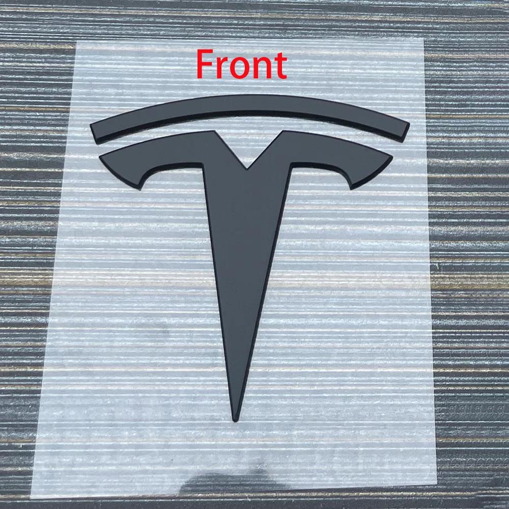 DSSCH1 1pcs ABS for Tesla Model 3 Mode Y Car Front Hood Logo Cover Emblem Sticker Styling Auto Body Rear Trunk Badge Accessories