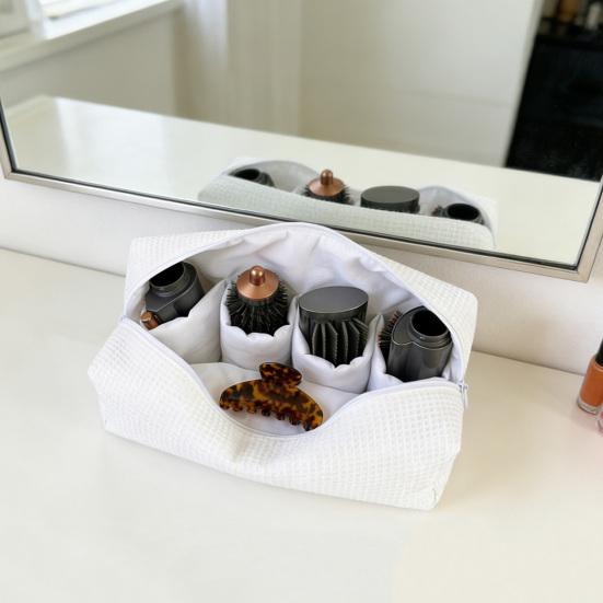 Сумка для хранения фена Вафельная Дорожный чехол для парикмахерских инструментов Застежка-молния Стеганый Цветочный Органайзер для инструментов для укладки волос для щипцов для завивки Аксессуары