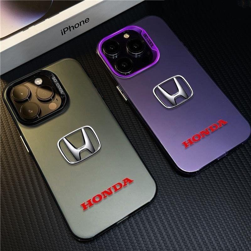 For Honda Emblem Mobile Phone Case For iPhone 11 12 13 14 15 16 Pro Max Plus Soft Case Cover Protector Decoration Accessories RV4