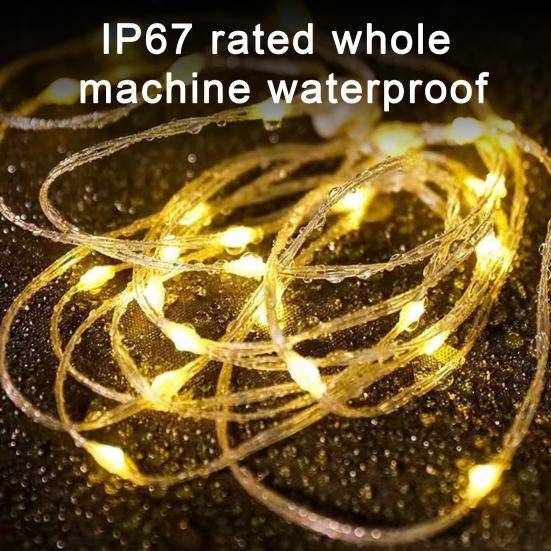 10 м Выдвижной уличный кемпинговый фонарь Перезаряжаемая через USB гирлянда Водонепроницаемый Компактный сказочный светильник Декорация Палаточный подвесной светодиодный фонарь