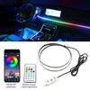 For Tesla Model 3 Y S X 2in1 Interior LED Ambient Lights USB APP Control Remote Universal Acrylic Symphony RGB Atmosphere Lamp