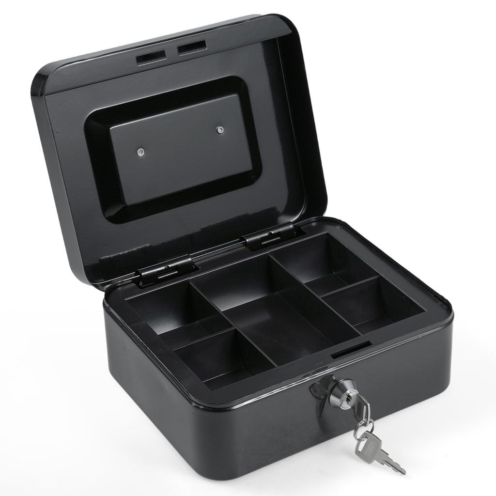 Ящик для денег со съемным лотком, 2 ключа в комплекте. Ящик для сбережений денег, для хранения монет, чеков и ценностей.