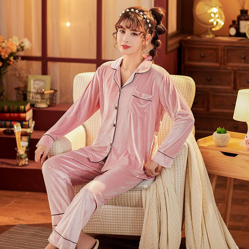 Парные пижамы из золотого бархата: Свободный, однотонный, теплый кардиган для осени/зимы, для мужчин и женщин, большой размер