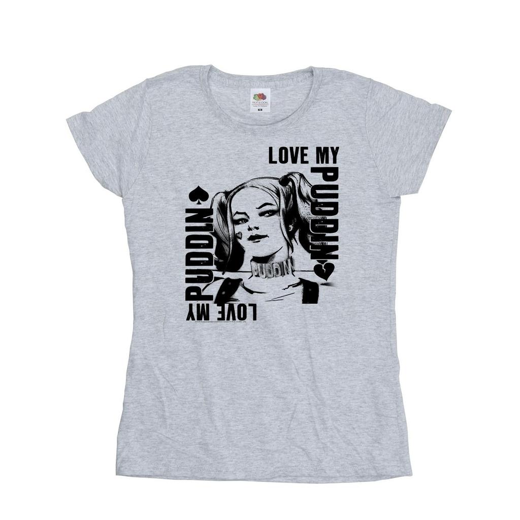 DC Comics Womens/Ladies Suicide Squad Harley Love Puddin Cotton T-Shirt
