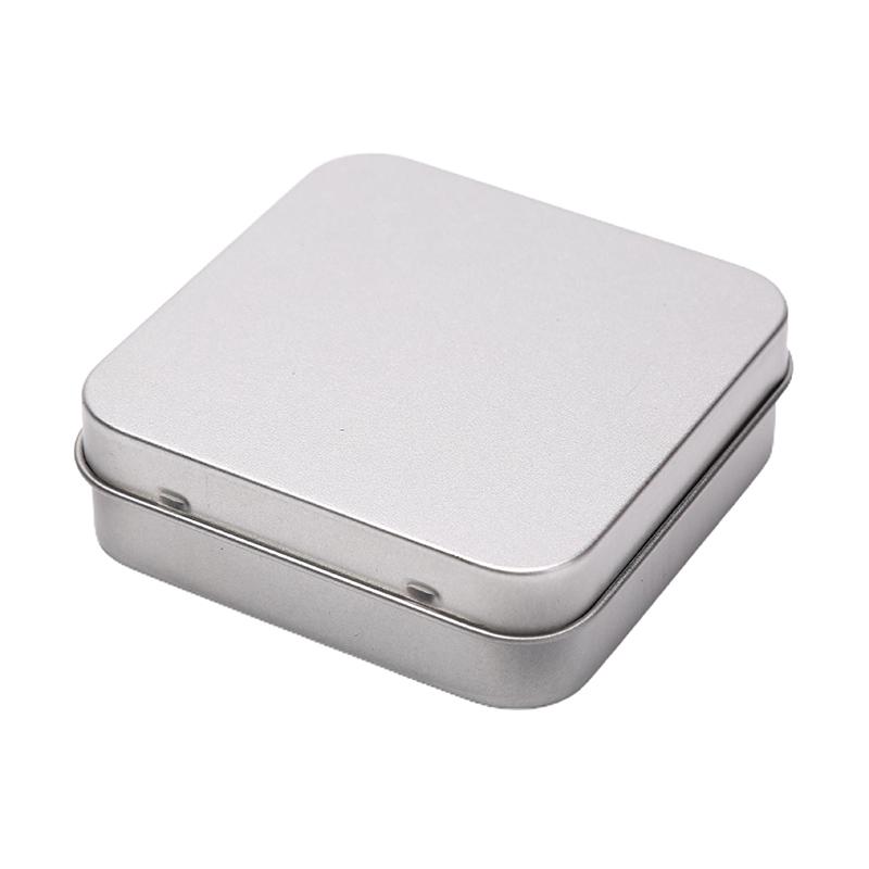 Мини-металлический контейнер для банок, квадратный откидной флип-контейнер для хранения ювелирных изделий, монета