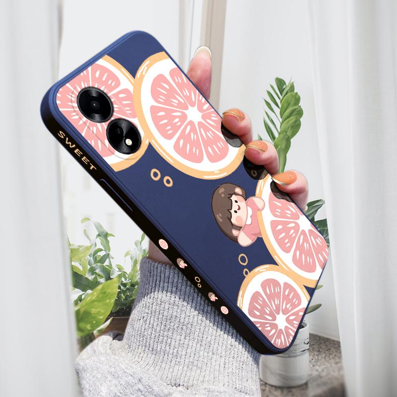 Чехол для телефона с мультяшным красочным узором и квадратным жидким силиконом TPU с полным покрытием для камеры, противоударный защитный чехол для OPPO Reno Realme