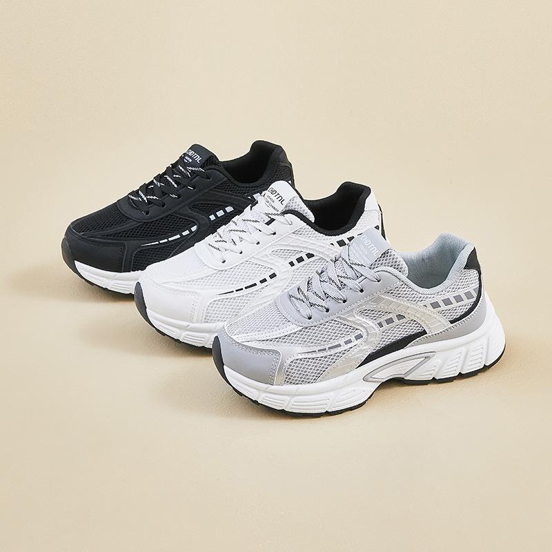 Женские Повседневные Кроссовки в Стиле 'Dad Sneakers' Удобные Массивные Кроссовки на Платформе Беговые Кроссовки Нескользящие На Шнуровке Дышащие Обувь для Ходьбы Женская Тренировочная Теннисная Обувь