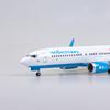 Сувенирный самолетик Россия Авиакомпания Победа B737-800 47 см Модель самолета Реплика Смола С подсветкой и шасси
