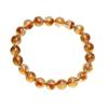 KOUOKU Old Natural Citrine Bracelet 10mm Power Stone November Birthstone Good Luck Money Luck Natural Stone Prayer Beads from Madagascar [K Memories]