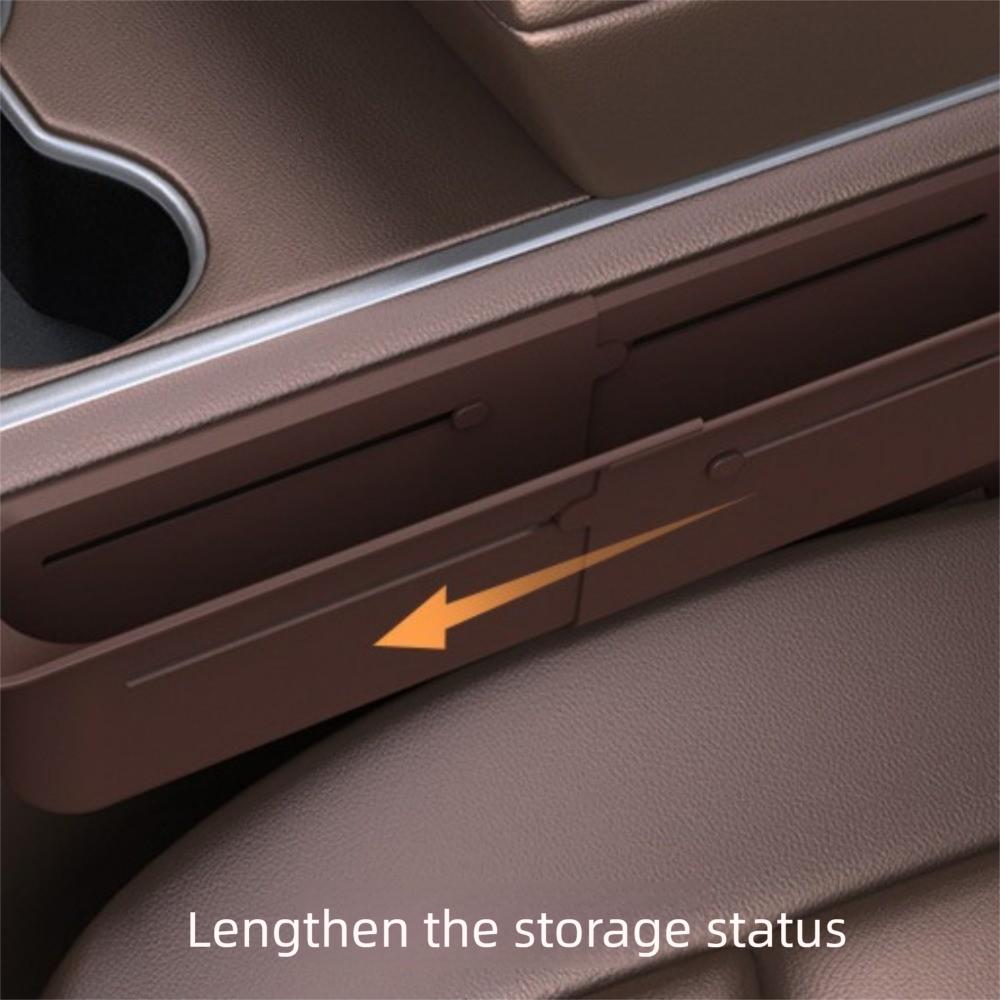 1/2pcs Scalable Car Seat Gap Storage Box Phone Key Organizer Car Interior Accessories Automotive
