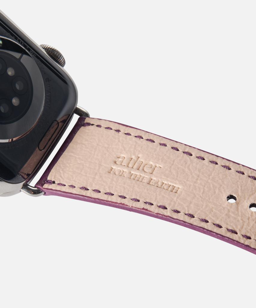 Adeo Ремешок для Apple Watch Galaxy Watch из переработанной веганской кожи Сливово-фиолетовый (Тип А)