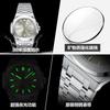 Swiss Style Square Quartz Mens Watch With Luminous Hands 50M Waterproof Stainless Steel Band