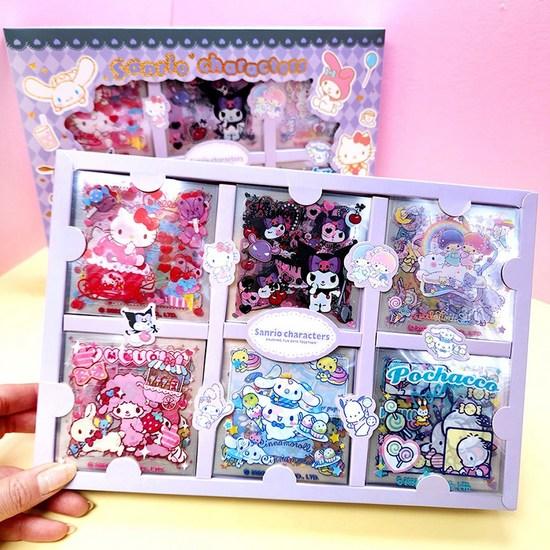 1+1 подарочный набор наклеек Sanrio Character Cinnamoroll Kuromi Daku, всего 120 штук, популярный персонаж в Корее