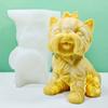Stereo Sitting Little Dog Soap Mould  Epoxy Gypsum Ornaments Therapy Candle Handmade Molds for Decorations