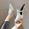 Мода 2025 Новый стиль Тип Баотоу Туфли на высоком каблуке Острый каблук 8,5 см Удобная повседневная носка Модные сандалии Полые сексуальные одинарные туфли