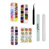 New Nail Art Set Combination+multiple Styles Of 3D Stickers Butterfly Stickers+jewelry Diamonds+box Diamonds Combination Set